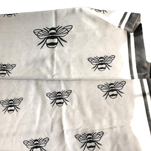 Reversible Women's Bee Print Knit Scarf - Soft Oblong Shawl Wrap in Dark Brown & Camel4