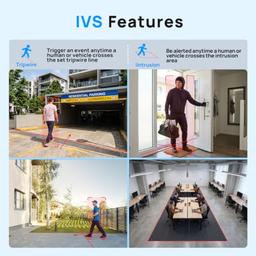 Image of VIKYLIN 4MP PoE IP Camera Outdoor,4MP Starlight PoE Security Turret Camera with IVS /Human Vehicle Detection,2.8mm Lens@25fps,98ft EXIR2.0 Night Vision,MicroSD 256GB,NDAA Compliant, DMSS /SmartPss Lite