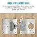BSBMIEQM Cabinet Hinges Repair Plate,Stainless Steel Hinge Repair Brackets Kit,Kitchen Cupboard Door Hinge Repair Plate Kit Includes Fixing Screws,Protect Wooden Kitchen Cabinet Door,Furniture(2 PCS)…