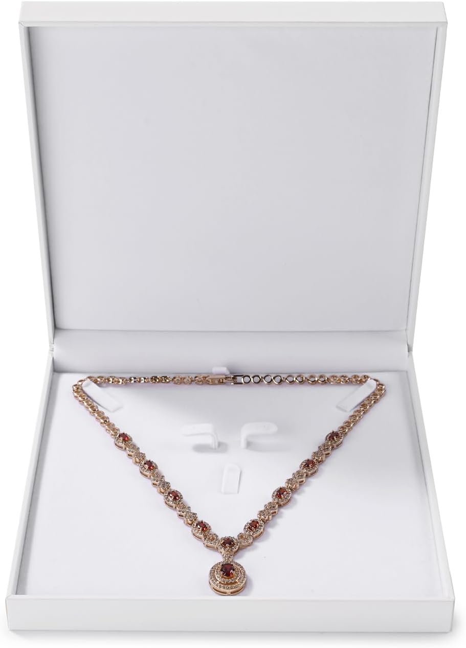 3 In 1 Jewelry Gift Boxes Jewelry Set Box Necklace Box Necklace Gift Box Jewelry Box Necklace Earring Ring Bracelet Box Gift Boxes For Presents Necklace Boxes For Jewelry Gift (White)