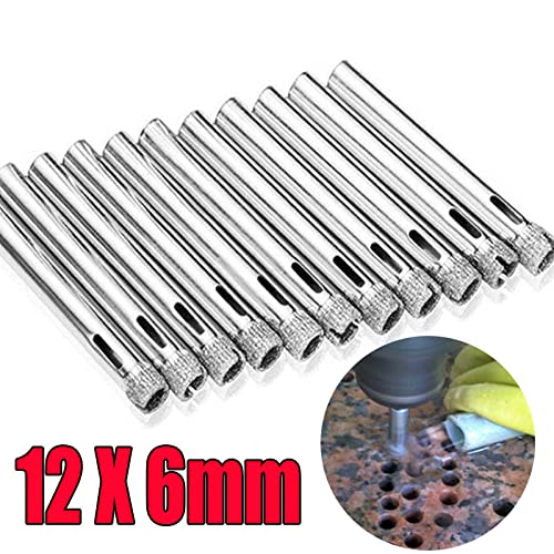 12 Piezas Brocas de Diamante 6 mm para Cerámica miniatura 2