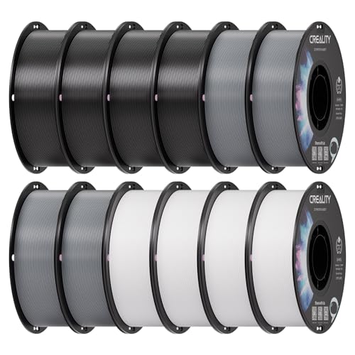 Image of Creality PETG 3D Printer Filament 12 kg, Excellent Toughness High Precision, Odorless Non-Toxic Moistureproof, Glossy PETG Filament 1.75mm for 3D Printer
