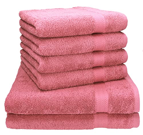 Betz Premium Handtuch-Set 6-teilig in Altrosa
