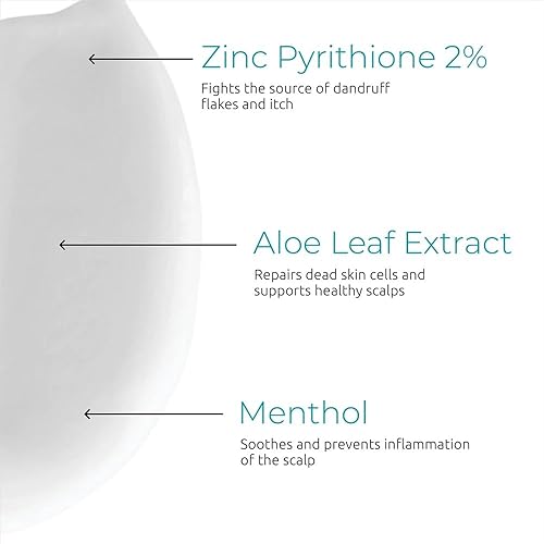 Miniatura 6 de DS Labs Dandrene, kit de champú y acondicionador para caspa, 6.9 fl oz, para picazón, cuero cabelludo escamoso, champú exfoliante, acondicionador