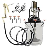 Portable Grease Pump for 5 Gallon Bucket, 60:1 Air-Operated Grease Pump with 2 PCS...