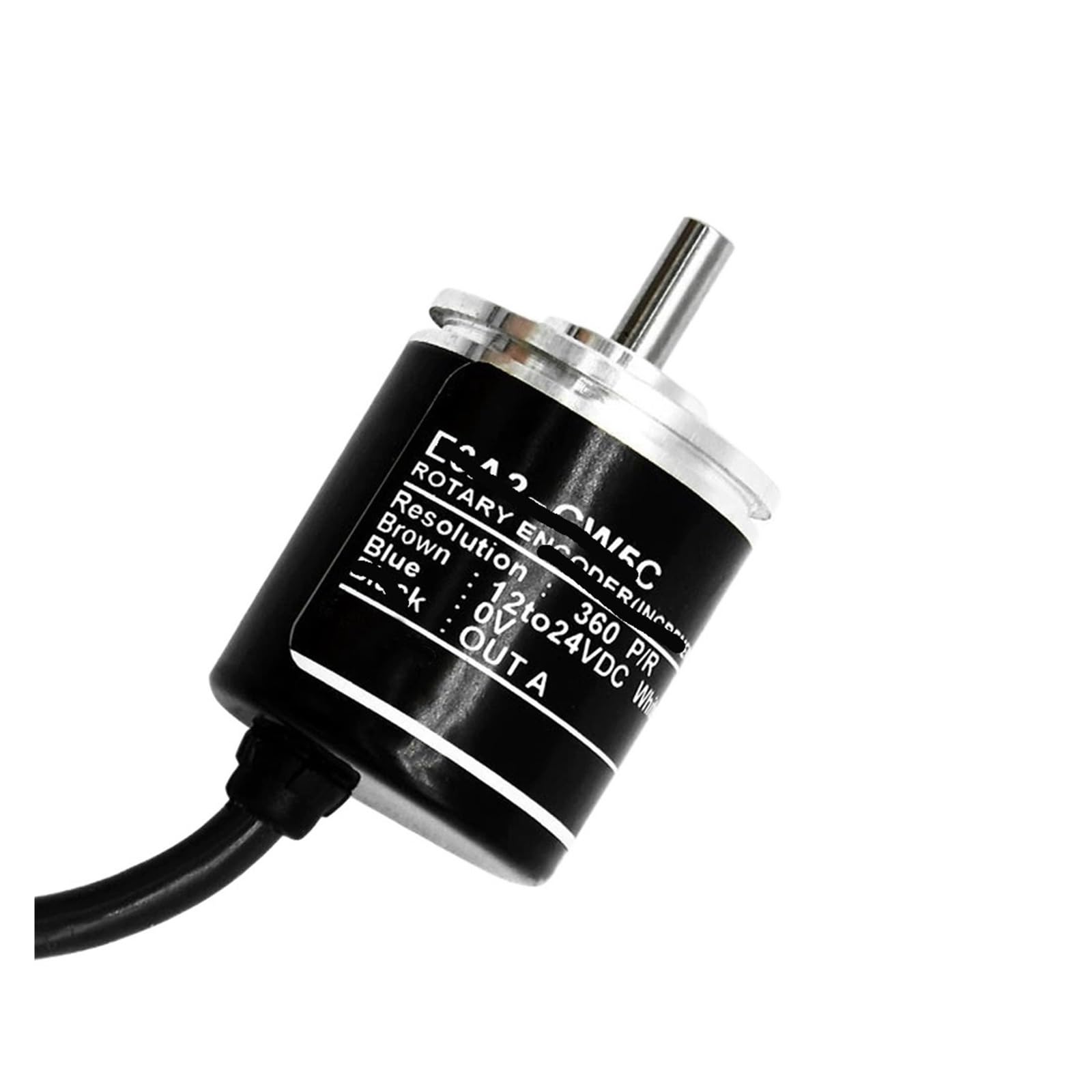 PWQBABJWL E6A2-CS3E Incremental Rotary Encoder 25MM OD 4mm Solid Shaft Magnetoelectric 100-3600PPR Optional(512 PPR)