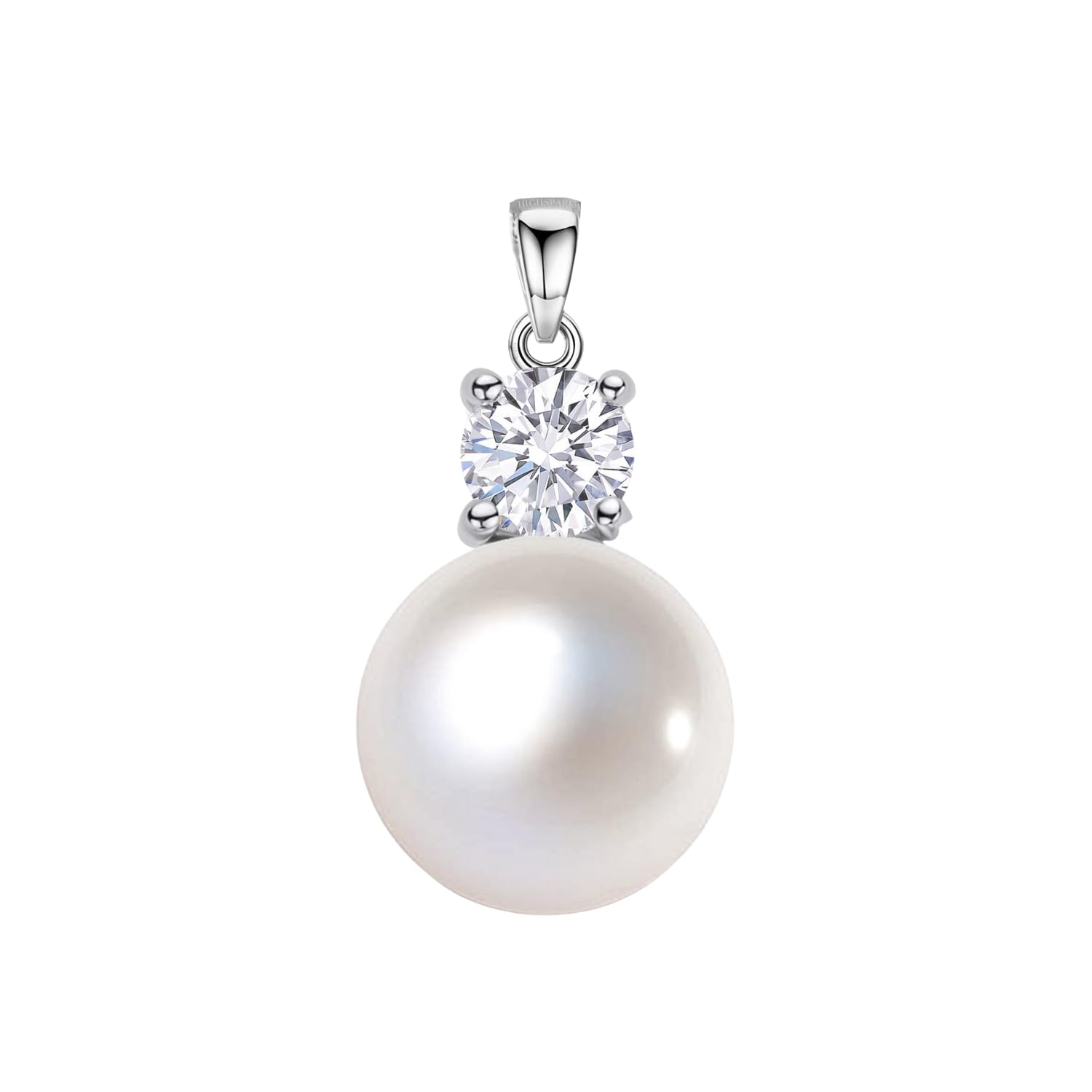 HighSpark Stylish Solitaire Pearl Pendant Necklace | 92.5 Sterling Silver & Brilliant Lustre Pearls | Lovely Gift For Women & Girls - Pendant Only 001 (B09T6YZQFS) Amazon Price History, Amazon Price Tracker
