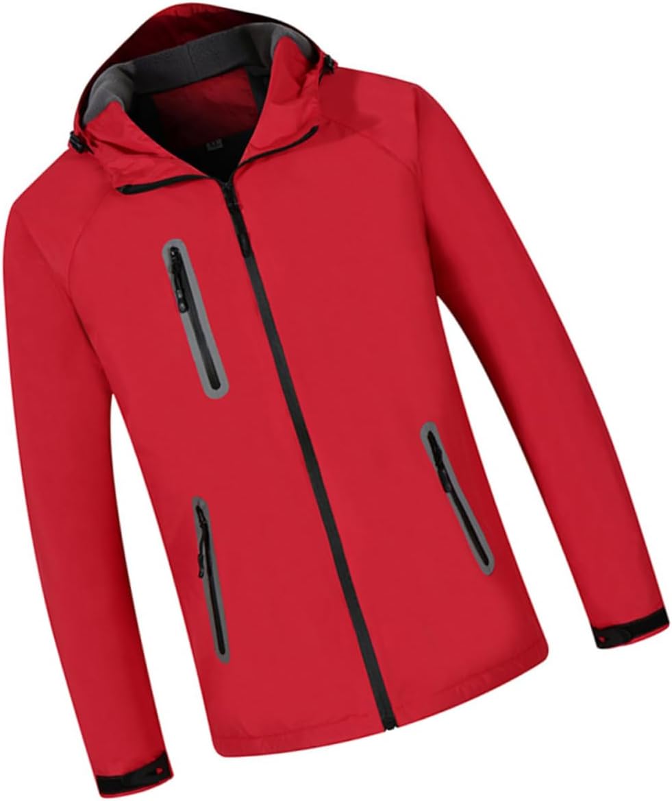 Hooded Windbreaker Jacket for Outdoor Activities Stylish Comfortable Fleece Coating for Hiking Skiing Camping Design