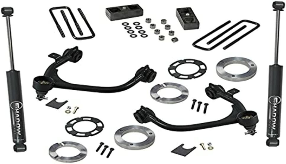 RealTruck SUPERLIFT SUSPENSION 3" Lift Kit for Silverado/Sierra | Complete Lift Kit with Rear Shadow Series Shocks & Upper Control Arms | 3900 | Fits 2019-2024 Chevrolet Silverado/GMC Sierra 1500