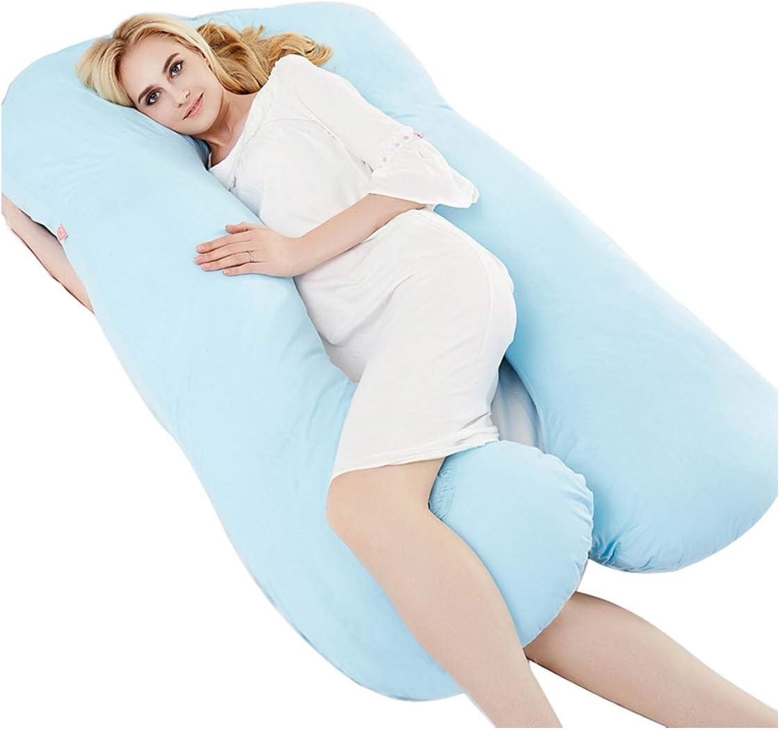 Pregnancy Pillow Full Body Maternity Pillow 55Inch Comfort U Body Back Support Nursing Maternity Pregnancy Pillow with Removable Cover