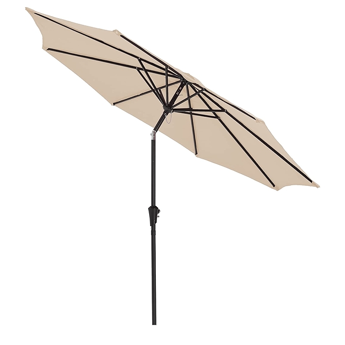 MUCHENGHY 9ft 户外花园伞 带推钮倾斜和摇臂遮阳伞