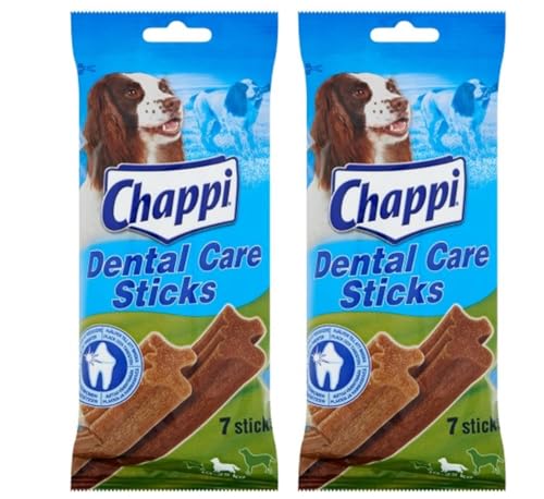 OsoRetail Chappi Dental Care Sticks – Packung mit 2 x 7 Riegeln Täglicher Snack für die Zahnpflege von kleinen, mittleren und großen Hunden