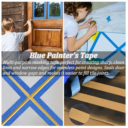 Image of Masking Paint Tape Applicator, Portable Masking Paint Tape Dispenser Cutter for Painting, Trim, and Door Frames