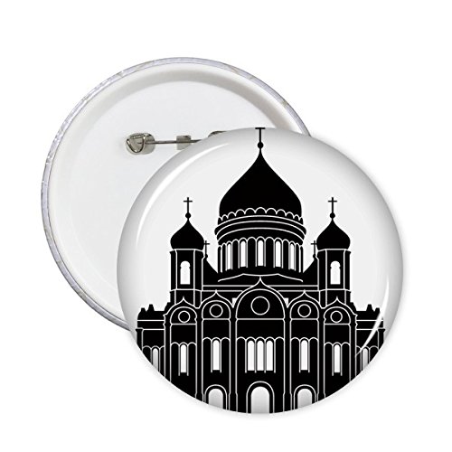 Moscou Christ Sauveur bouton silhouette ronde pack de 5 épingles pour remplacer vos vieux badges