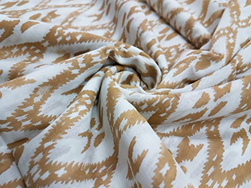 Tissu pour robe d'été en coton de Jaipur, coupon de 10 yards haut de gamme