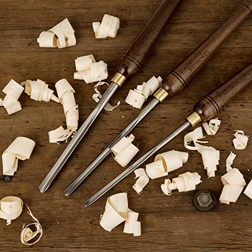 Imotechom 3-Pieces Hss Bowl Gough Lathe Chisel Set Wood Turning Tools With Wooden Box, 1/4-Inches, 3/8-Inches And 1/2-Inches #TOP4