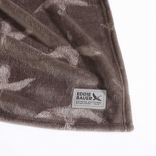 Image of Eddie Bauer - Throw Blanket, Ultra-Soft & Embossed Plush Bedding, Blanket for Couch & Bed (Geese Dark Brown, 50 inch x 70 inch)