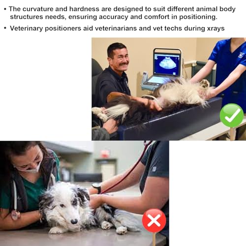 Ultraschall-Positionierer für Haustiere, Tierärztliche Röntgen-Wegfahrsperre, V-förmige Mulden, Bauchdiagnosezubehör für Katze und Hund, Größe M: 74 cm L x 34 cm B x 20 cm H