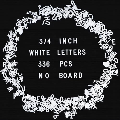 Lettres blanches pour tableaux C CRYSTAL LEMON 336 pièces : Composez vos menus sans manquer de mots