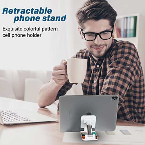 Image of Foldable Phone Stand for Desk?Angle of View Adjustable Cell Phone Stand?Phone Holder for Desk /ipad Stand ?Suitable for iPhone, Samsung and Other Smart Phones Desk Accessories Phone Holder?Maple Tree