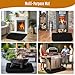 Under Grill Mats for Outdoor Grill, 42 x 24 inch Double-Sided Fireproof Grill Pad for Fire Pit, Oil-Proof Waterproof Fireplace Mat Fire Pit Mat for Decks and Patios