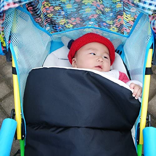 Baby Stroller Sleeping Winter Warm Newborn Thick Foot Muff Cover for Pram Wheelchair Stroller M09 : Black
