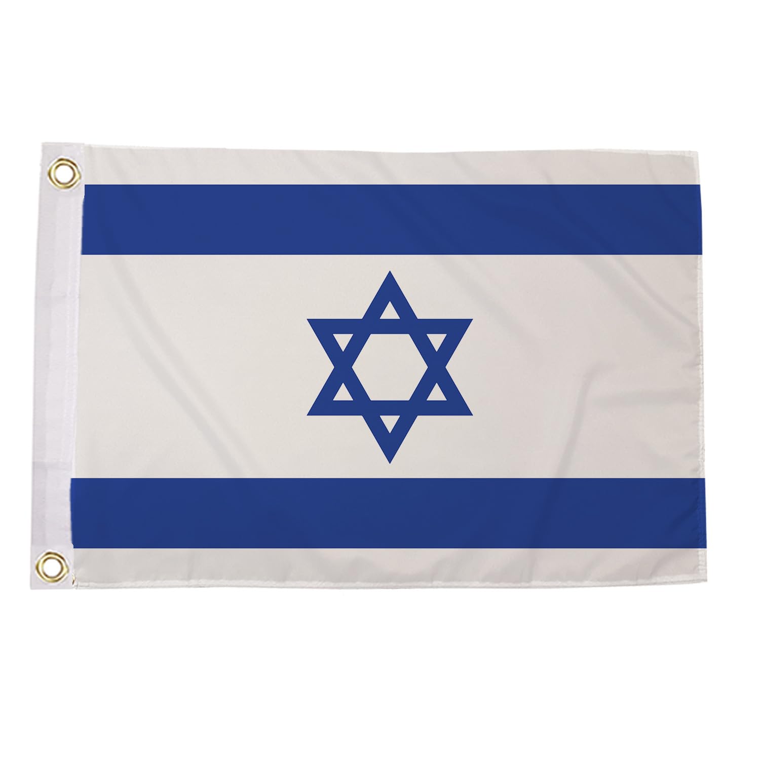 Flagtex Israel Flag 18x12 Inch with Eyelets, Small National Polyester Flag