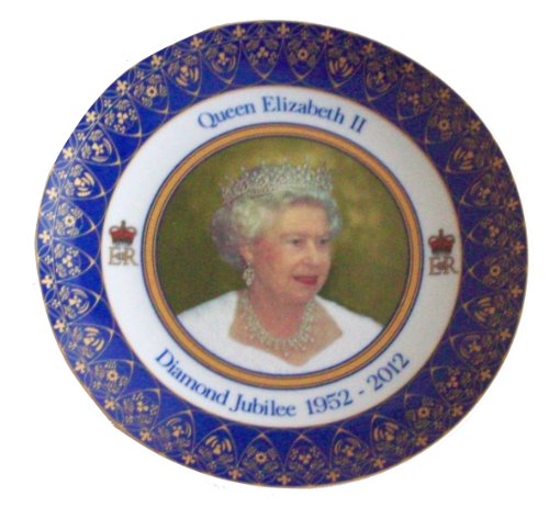 Queen Elizabeth II Diamond Jubilee Souvenir Medium Size Ceramic Plate