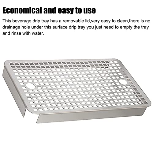 Bandeja recogegotas de Acero Inoxidable: instalación giratoria, no Requiere desagüe, Bares domésticos, minineveras y encimeras de Cocina. Fácil de Limpiar y a Prueba de derrame