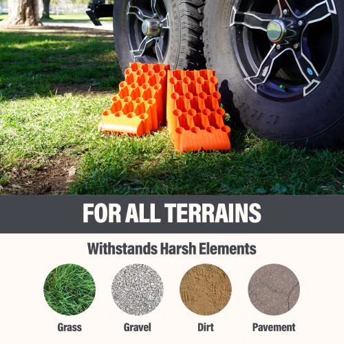 SECURITYMAN Wheel Chocks | Trailer Chocks | Tire Chocks (2 Pack) Durable, Non-Slip, Solid Wheel Chocks for RV Trailer, Travel, Camper, Truck, and Boat