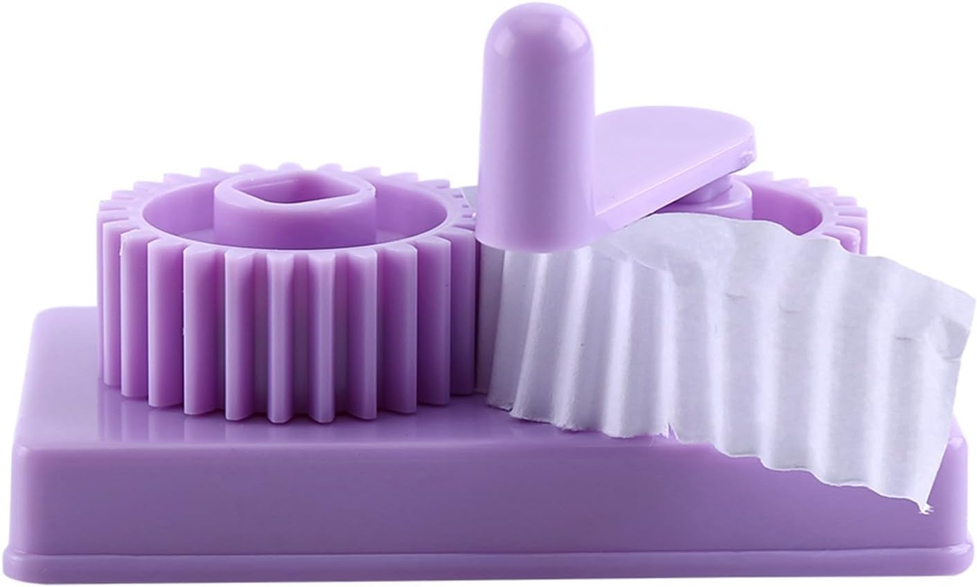 GBSCLOVER Paper Quilling Crimper, 2.71x1.49in Quilling Strip Crimper Tool, Plastic Crimping Paper Craft, Hand Operated Crimping Papers Craft Quilled with Little Storage Box