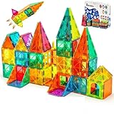 Anbalulu Magnetic Building Tiles,Magnet Building Set,Magnetic Blocks, 3D STEM Stacking Toys, Magnets Toy for Kids Boys Girls