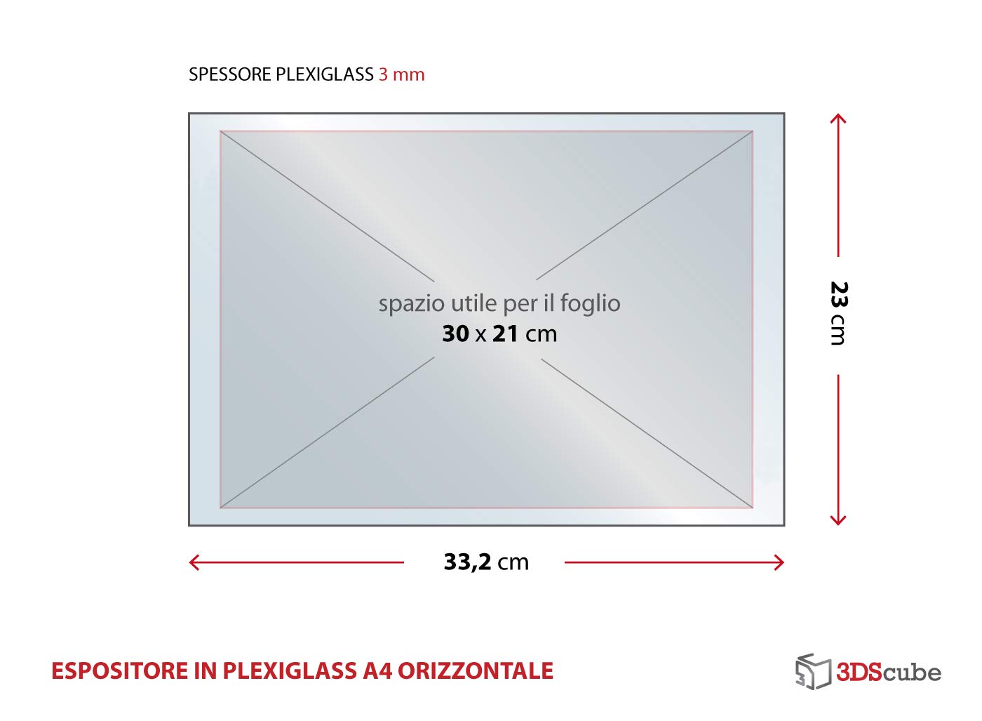 4 Espositori Plexiglass Per Depliant A6 - Porta Avvisi Da Parete Con Distanziali Alluminio - Foto 11