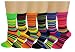 Sumoona 6 Pairs Novelty Crew Socks (Classic Stripes)