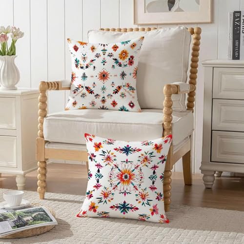 Housse coussin 60x60cm imperméable orange bohème pour une ambiance terrasse - 4