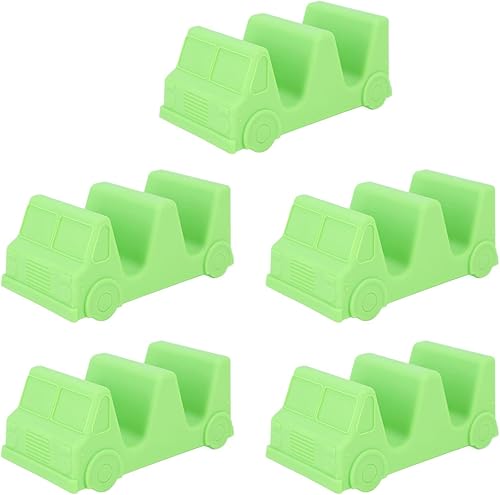 Soporte para tacos, bandeja de ABS para tacos, platos de soporte de tacos en forma de automóvil, 5 soportes para taco, plato colorido para taco,