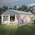 GARTOO 20' x 20' Canopy Party Tent & Carport - Heavy Duty Outdoor Wedding Gazebo with 4 Sand Bags, Event Shelter Canopy for Outdoor Event, Wedding, Birthday Party
