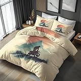 Fermeture éclair & Attaches d'angle: Housse de couette personnalisé fermeture à glissière avec 4 attaches d'angle intérieures pour éviter de glisser et maintenir la housse de couette et la couette bien en place.