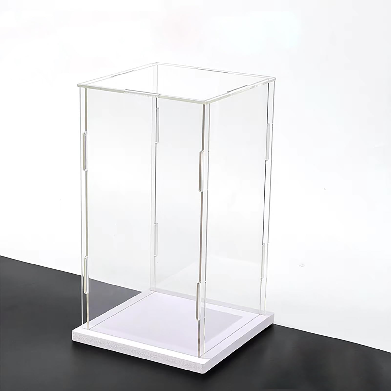 Clear Plastic Showcase, Acrylic Display Case Rectangular Transparent Cube for Various Sizes(25x25x25cm(10"x10"x10"))
