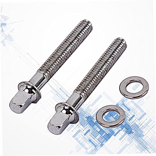 6 piezas de tornillos para montaje de tambor de acero inoxidable con arandelas, sujetadores de tensión para reemplazo de lugs de tambor para caja y bombo miniatura 5