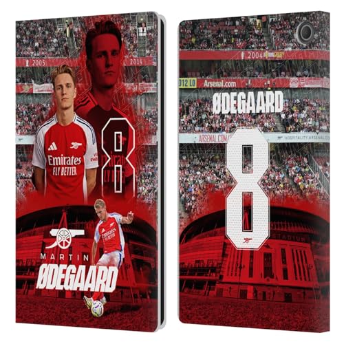 Étui portefeuille Amazon Fire Max 11 2023 Arsenal FC Martin Ødegaard protection cuir