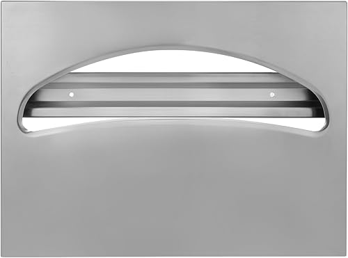 Dispensador de fundas de asiento de inodoro de acero inoxidable, soporte de pared individual o 1/2 pliegue de gran capacidad para asiento de inodoro