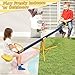 UIABOPZ Teeter Totter for Kids Outdoor, Sit and Spin 360 Degrees Seesaw for Kids Outdoor for Outdoor Ages 2-10, Metal Heavy Duty Indoor & Outdoor Playset Toys for Playground Backyard Playhouse