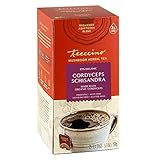 Teeccino Cordyceps Schisandra Tea - Cinnamon Berry - Caffeine Free Mushroom Adaptogenic Herbal Tea, 3x More Herbs Than Regular Tea Bags, Naturally Sweet, Gluten Free, Prebiotic - 25 Tea Bags