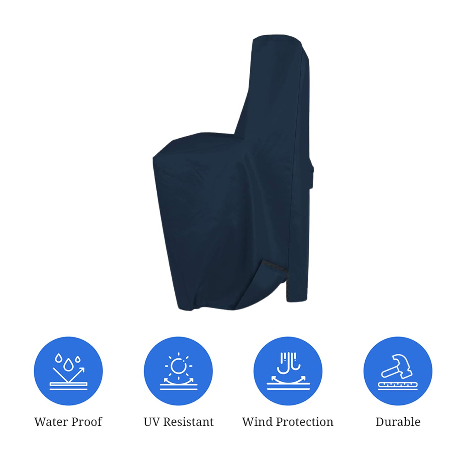 Covers & All Pokrowiec na zmiękczacz wody, 350 ml, wykonany z wodoodpornej, odpornej na promieniowanie UV i odpornej na rozdarcie tkaniny, z kieszeniami powietrznymi i dzielonym zamkiem błyskawicznym (140 cm wys. x 76 cm szer. x 40 cm gł., niebieski)