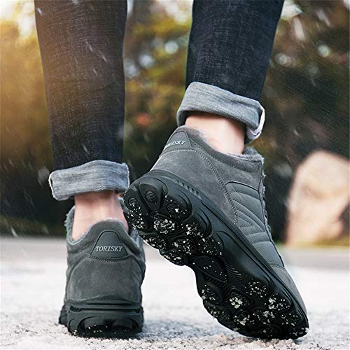 Image of UPSOLO Mens Winter Trekking Backpacking Snow Boots Water Resistant Shoes Anti-Slip Fully Fur Lined Casual Lightweight Hiking Boot