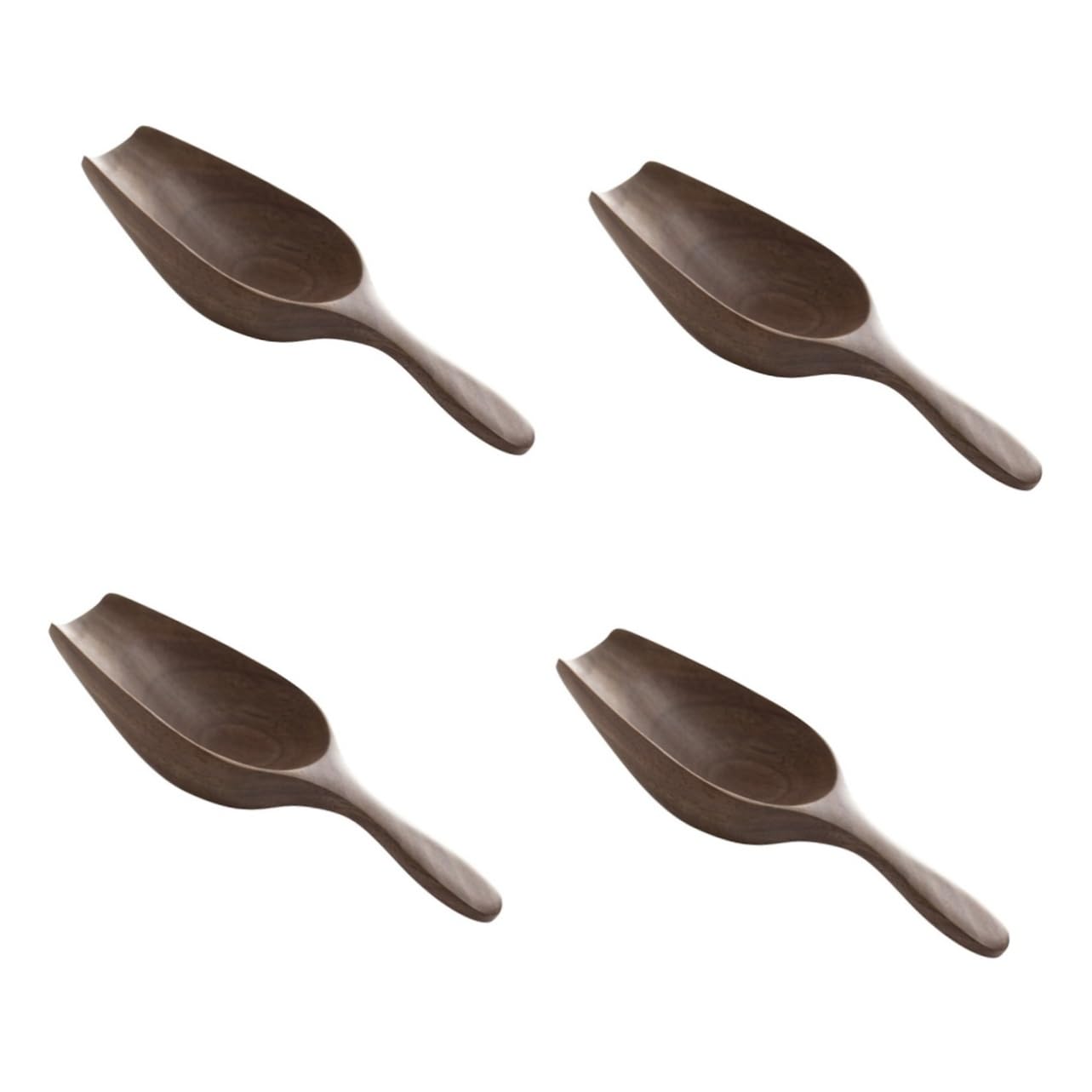 ABOOFAN 4piezas Cuchara De Madera Multifuncional Para Café y Cucharón Madera Natural Para y Especias Utensilio De Cocina Práctico y