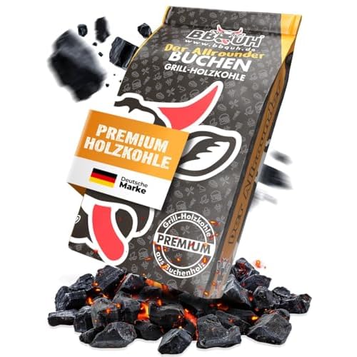 Holzkohle Buche für BBQ, Grillkohle groß, 10kg, Buchenholzkohle, Steakhouse Qualität, Premium Qualität, seit 2019 Siebetechnik und Ofen restauriert, Körnung: 30-130mm,Weber Grill geeignet,1x 10kg Sack 4 Holzkohle Buche für BBQ, Grillkohle groß, 10kg, Buchenholzkohle, Steakhouse Qualität, Premium Qualität, seit 2019 Siebetechnik und Ofen restauriert, Körnung: 30-130mm,Weber Grill geeignet,1x 10kg Sack
