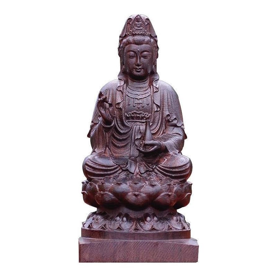 沈香木製立像 伝統的彫刻 約30cm