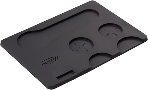 IKAPE Herramienta de accesorios de café, alfombrilla de silicona con soporte para portafiltro, tapete de estación de amortiguación de espresso, apto